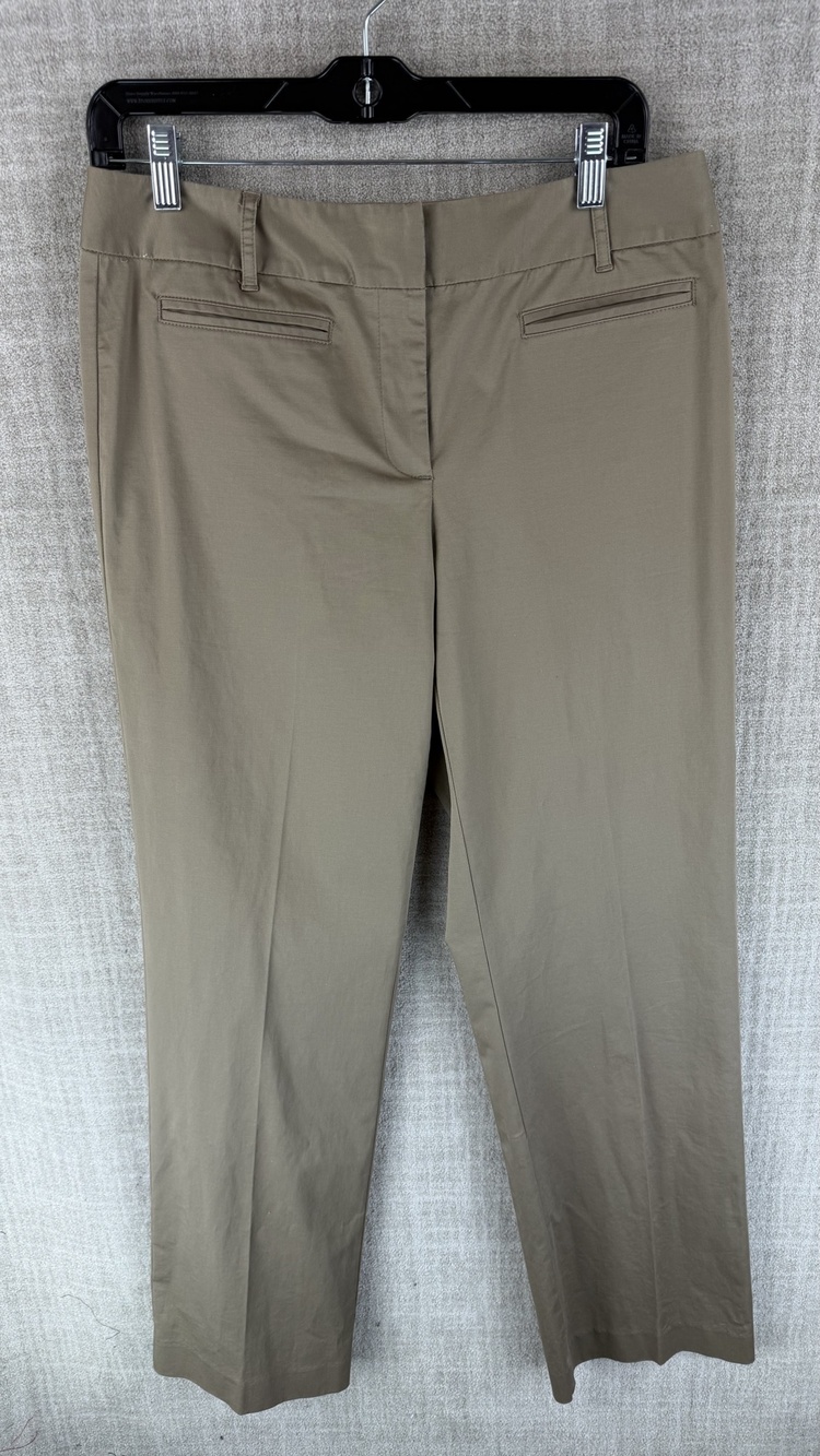 Talbots Pants Womens 8 Beige Chino Straight Twill Stretch Classic 29 Waist